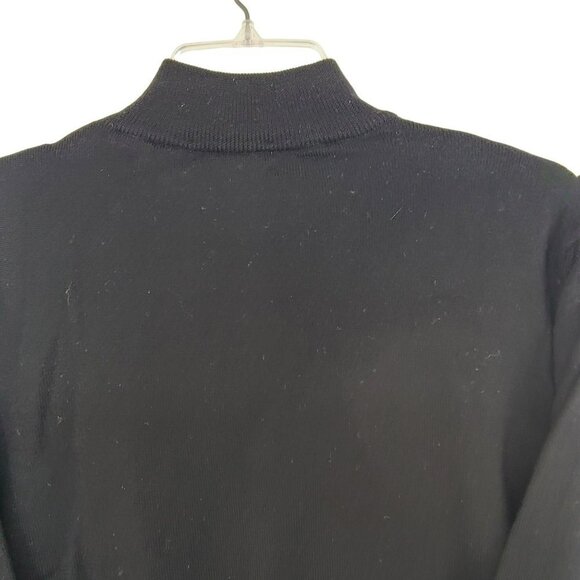 Lord Taylor Women's 100% Wool Long Sleeve Top Black Size L - Picture 6 of 9